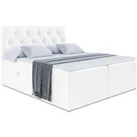Altdecor Boxbett, Weiß Hochglanz, Höhe ca. 20 cm, 200x200