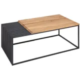 Riess-Ambiente Couchtisch ARCHITECTURE 100cm Eiche geölt schwarzes Metallgestell Massivholz