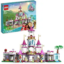 LEGO Disney Princess Ultimatives Abenteuerschloss, Prinzessinnen-Schloss-Spielzeug, baubares Haus mit Mini-Puppen wie Ariel, Vaiana, Tiana, Geschenk für Mädchen und Jungen 43205