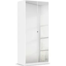 Rauch Reflect, mit Spiegelfront, inkl. praktischer Inneneinteilung und Stoffboxen-Set weiß