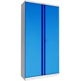 Phoenix Stahlschrank SCL1891GBK grau, blau 91,5 x 37,0 x 183,0 cm, zerlegt
