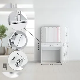 CLP Schminktisch Mereta weiß