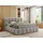 MKS Meble Boxspringbett 160x200 cm mit Bettkasten, Bett mit Matratze H3... Boxspringbett mit Topper T25 - NIRA - Hellgrau Strukture - H3
