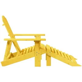 vidaXL Adirondack-Stuhl mit Fußstütze 69 x 145,5 x 141 cm gelb 1 St.