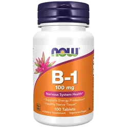 Now Foods Vitamin B-1 (Thiamine) 100mg (100 Tabletten)