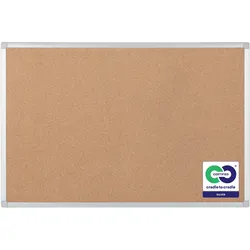 Bi-Office umweltfreundliche Korktafel Earth, Pinnwand, mit Aluminiumrahmen, 150 x 120 cm