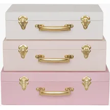 Jabadabado Aufbewahrungskoffer Pink - 3er Set