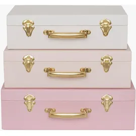 Jabadabado Aufbewahrungskoffer Pink - 3er Set