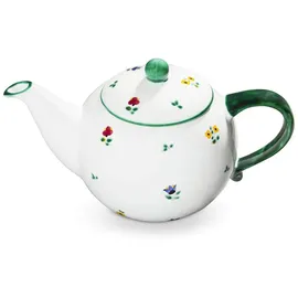 Gmundner KERAMIK Teekanne Füllmenge : 1.5 Liter Streublume Geschirr, handgemacht in Österreich