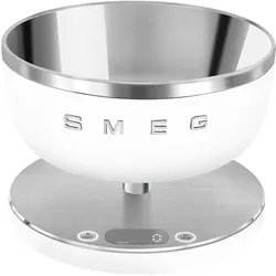 SMEG Küchenwaage "KSC01WHMWW", weiß (weiß, matt), B:20,5cm H:15cm L:20,5cm, Küchenwaagen