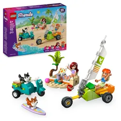 LEGO Friends Strandabenteuer mit Hunden, Set mit Corgis, Surfbrett 42641