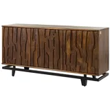 Massivmoebel24 Sideboard Mango 183x47x89 braun lackiert STILMÖBEL #127