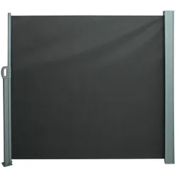 Seitenmarkise 160x300 Alu Seitenwandmarkise Markise Windschutz Sichtschutz grau