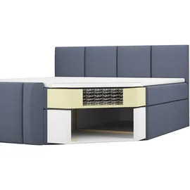 mebloland Boxspringbett ECOS 120 x 200 mit 2 Bettkästen, Bonell-Matratze und Topper. Farbe: Rot - Rot