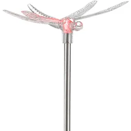 GLOBO Solarleuchte Edelstahl, Kunststoff 4er Set spritzwassergeschützt weiß