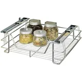 Maximex Schrankauszug Midi, ausziehbarer Korb für zusätzlichen Stauraum, im Küchenschrank, silberfarben