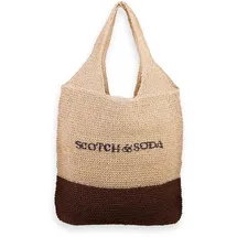 Scotch & Soda Schultertasche Oversized Straw Bag Natural