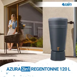 4rain Azura 2in1 Regenspeicher 120 l graphite grey