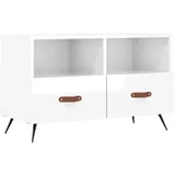 vidaXL TV-Schrank 80x36x50 cm Hochglanz-Weiß Holzwerkstoff