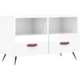 vidaXL TV-Schrank 80x36x50 cm Hochglanz-Weiß Holzwerkstoff