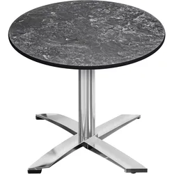 CPTG | Bistro Tisch | Ø:H 70 x 75 cm | Felsen / Aluminium | Zusatzgewicht