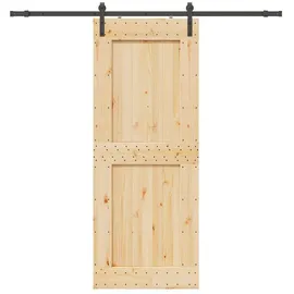 vidaXL Narvik rechts 90 x 210 cm Natürlich/Schwarz