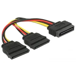 DELOCK SATA-Stromadapter 15pin (SATA) auf 2x 15pin (SATA), Y -Kabel
