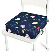Chickwin Sitzerhöhung Stuhl Kind Baby Tragbar Sitzkissen Verstellbar Gurte Sicherheitsschnalle Sitzerhöhung Kinder für Esstisch, Tragbares Boostersitze (Regenbogen,32X32X8CM)