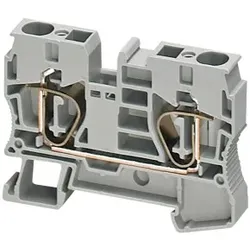 Schneider Electric NSYTRR102 Linergy Klemmleiste zur Durchleitung, 10mm2, 57A, 1 Ebene, 1x1, Feder, grau - 50 Stück