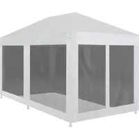 VidaXL Partyzelt 6 x 3 m inkl. Seitenteile weiß