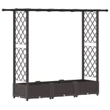 vidaXL Hochbeet mit Rankgitter und Dach 164 x 40 x 123 cm Braun