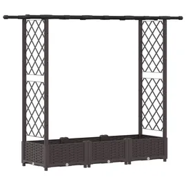 vidaXL Hochbeet mit Rankgitter und Dach 164 x 40 x 123 cm Braun