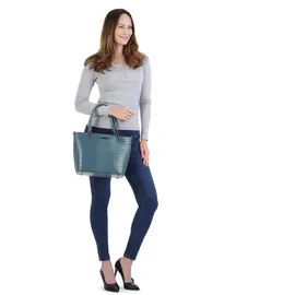 Cluty Henkeltasche Leder Blue