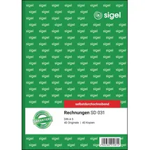 Sigel Rechnung Rechnungsblock A5 Gelb/Grün