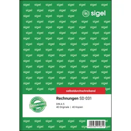 Sigel Rechnung Rechnungsblock A5 Gelb/Grün