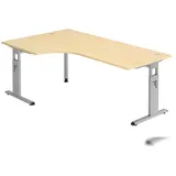 Hammerbacher Eckschreibtisch Ahorn / Silber