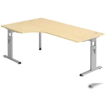 Hammerbacher Eckschreibtisch Ahorn / Silber