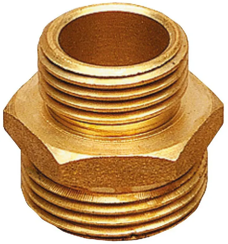 Gewindenippel Messing 3/4'' AG x 1/2'' AG