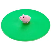 LURCH 210833 Mein Deckel Beach Hoftiere Schwein, Glasabdeckung aus