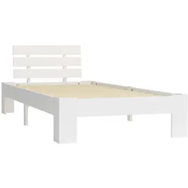 vidaXL Massivholzbett 100 x 200 cm Weiß