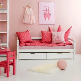 Hoppekids Bettschubkasten HOPPEKIDS "ECO Comfort", weiß, B:153cm H:19cm T:60cm, MDF, Massivholz, Schubladen, Bettschubkasten, auf Rollen in verschiedenen Farben erhältlich 2 St.