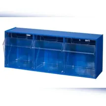 Allit 464410 Klappkasten-Magazin VarioPlus ProFlip 3 (B x H x T) 600 x 240 x 200 mm Blau, Transparent 1 St.