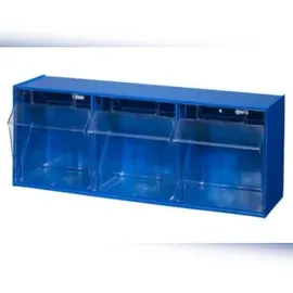 Allit 464410 Klappkasten-Magazin VarioPlus ProFlip 3 (B x H x T) 600 x 240 x 200 mm Blau, Transparent 1 St.