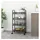 vidaXL Küchenwagen 4 Etagen Schwarz 46x26x85 cm Eisen