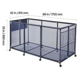 Vevor Aufbewahrungskorb 175,5 x 81,5 x 89,0 cm schwarz
