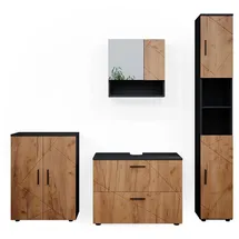 Vicco Irma 4-tlg. Eiche/Anthrazit