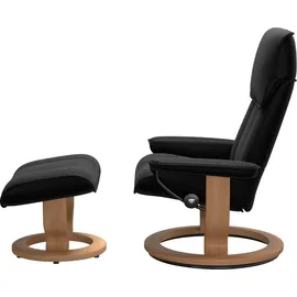 Stressless Stressless® Relaxsessel »Admiral«, (Set, Relaxsessel inkl. Hocker), mit Classic Base, Größe M & L, Gestell Eiche schwarz