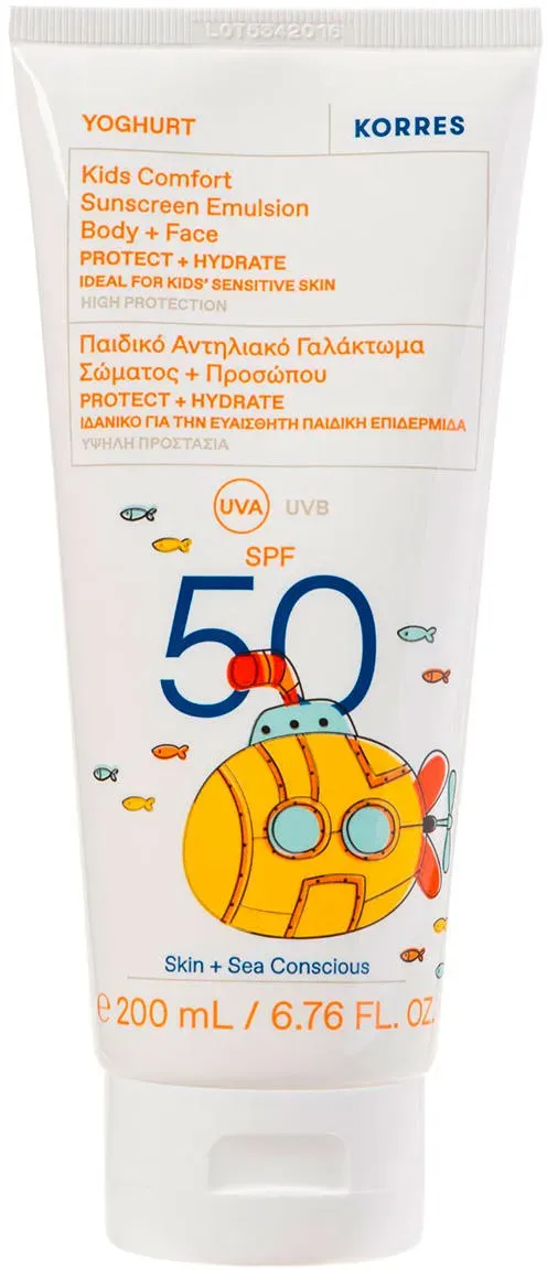 KORRES Yoghurt Kids Comfort Sunscreen Emulsion SPF 50 200 ml