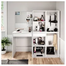 Vicco Schminktisch Isabelle Weiß, 60 cm mit Schränken