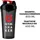 gymshaker Protein Shaker 800 ml mit Wabenstruktur-Sieb auslaufsicher schwarz-rot